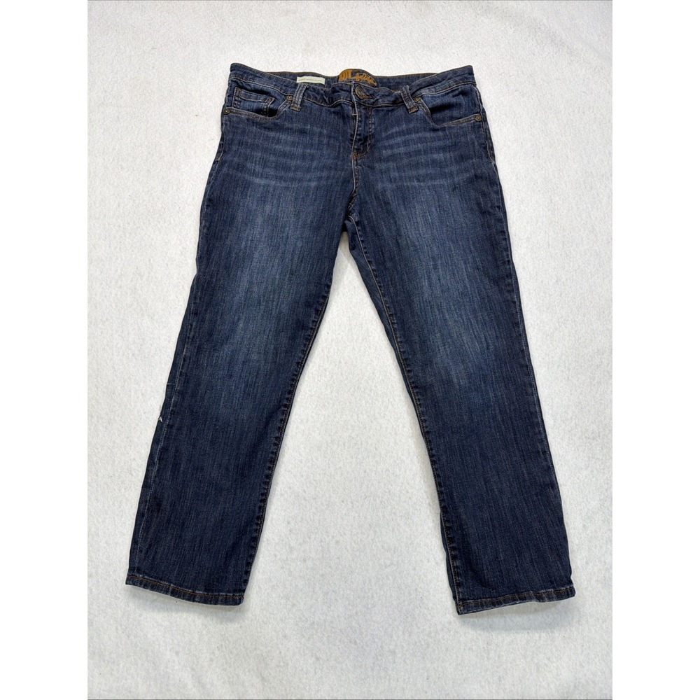 Kut From The Kloth Jeans Womens 12 Bardot Crop Skinny Boyfriend Stretch Denim